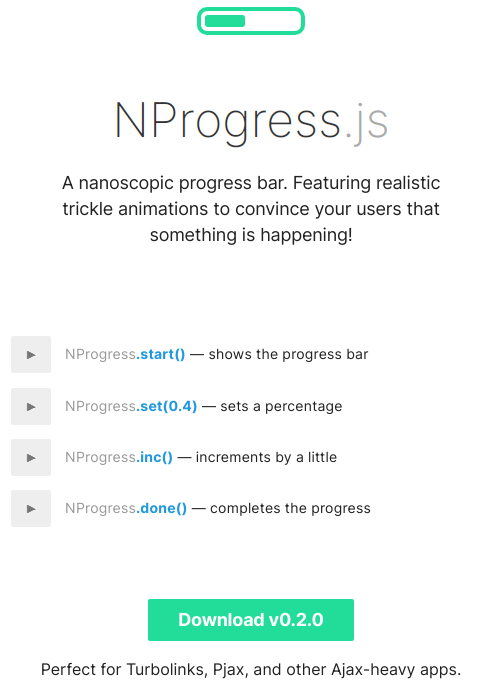 NProgress轻量级js进度条
