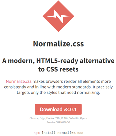 Normalize.css官网